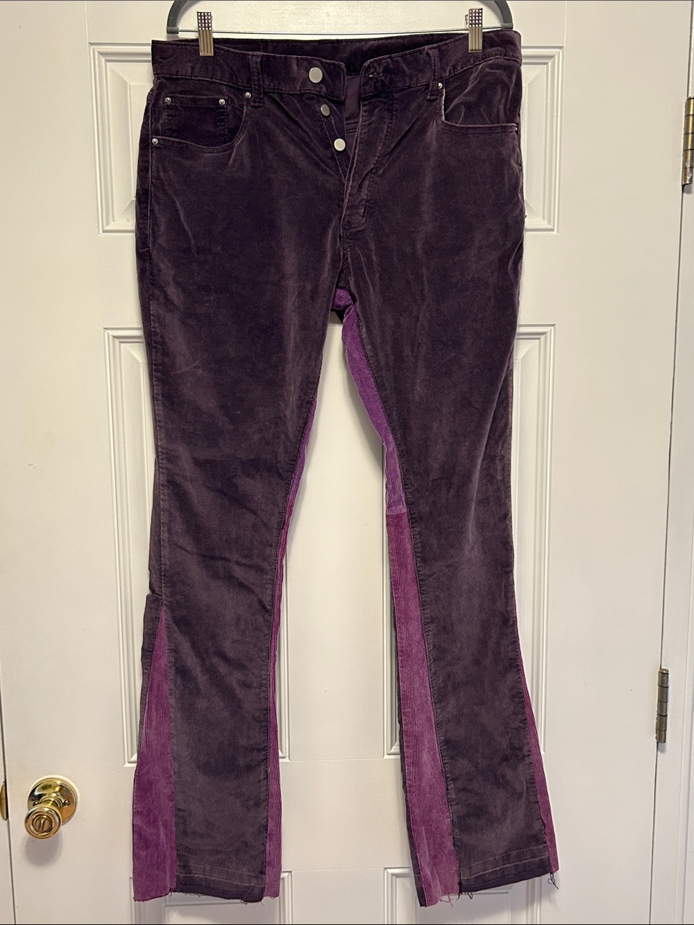 MNMI Men's Two-Tone Purple Corduroy Pants —.